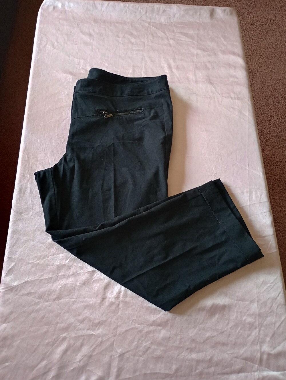 BISOU BISOU Michele Bohbot Womens Size 14 Black Capri Cropped Pants